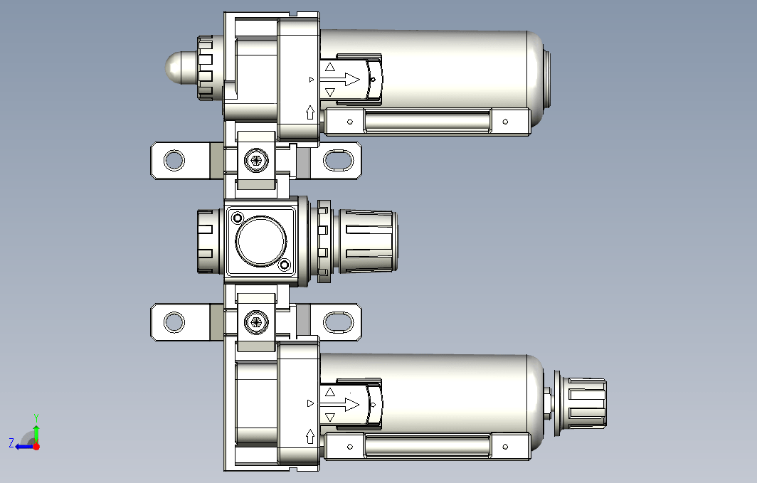 气源处理元件三点式组合3D-NC-300-02-MG系列