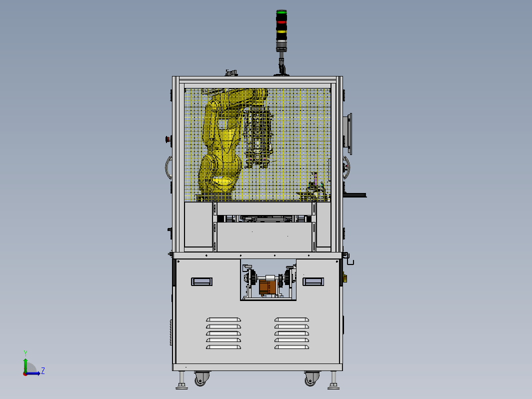 连接器整体组装，机械手完成底壳，PCB板和上盖组装