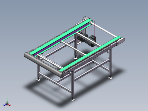 皮带输送线3D+2DCAD+加工件标准件清单BOM缩略图
