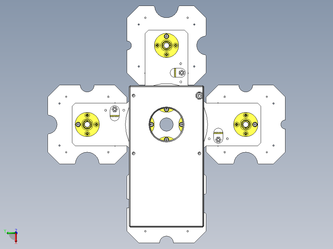 工件夹具同步旋转机构