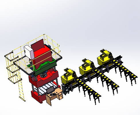 大吨位自动冲压生产线设计