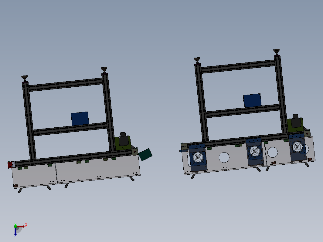 皮带输送机3D（带冷却系统）