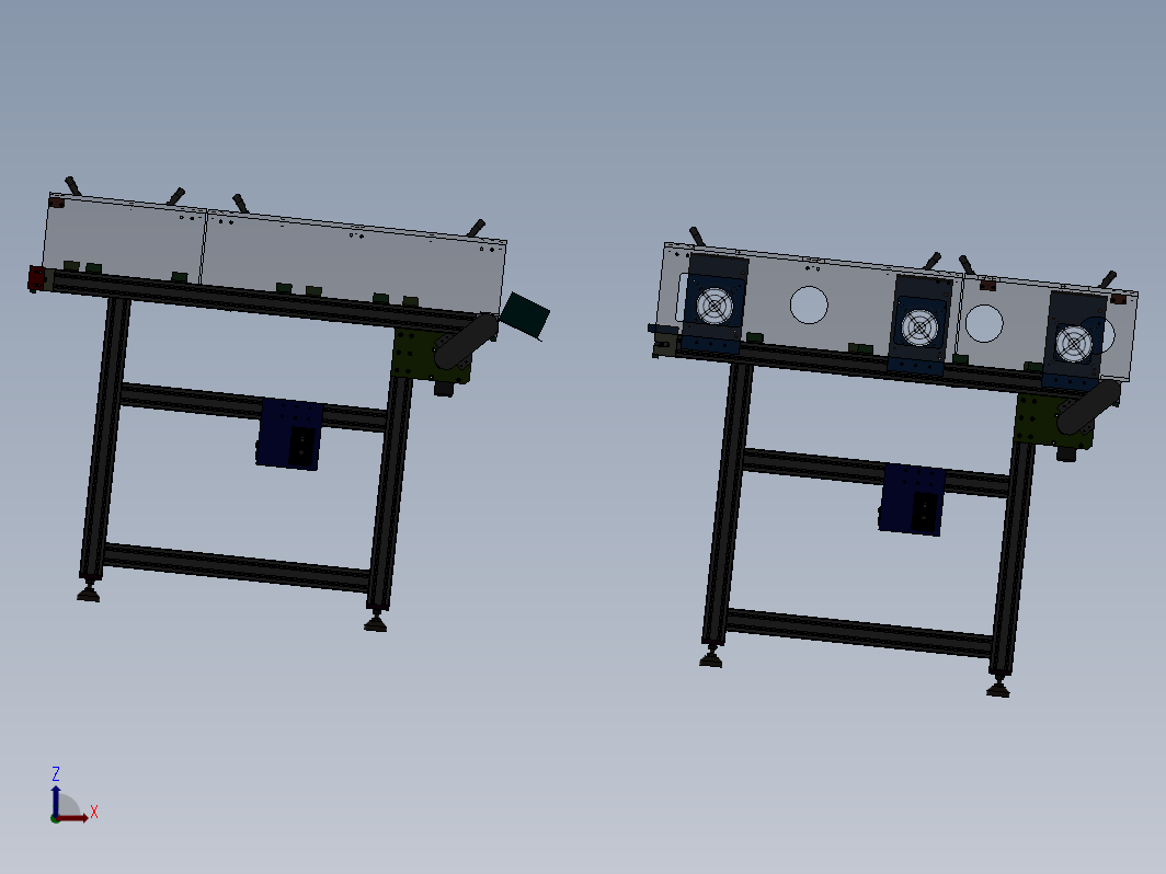 皮带输送机3D（带冷却系统）