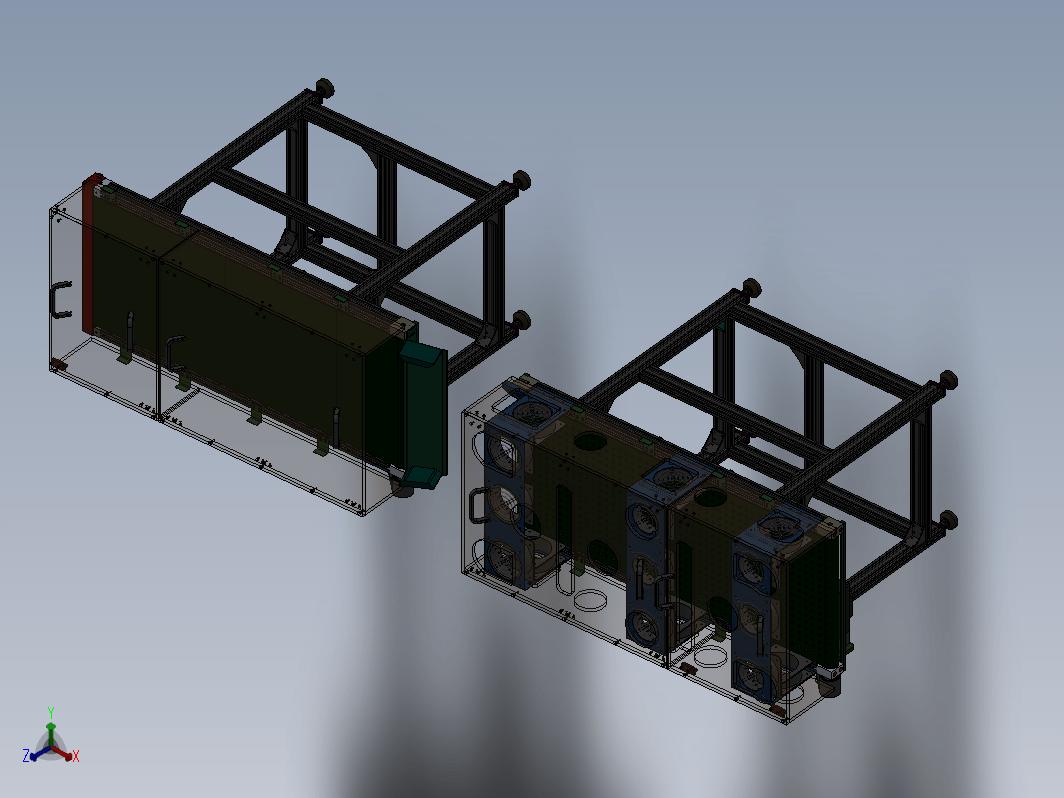 皮带输送机3D（带冷却系统）