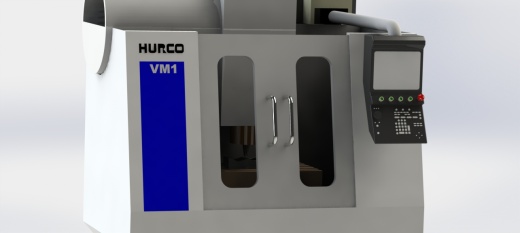 简易Hurco Vm1立式铣床模型3D图纸 solidworks设计 附STEP IGS等缩略图