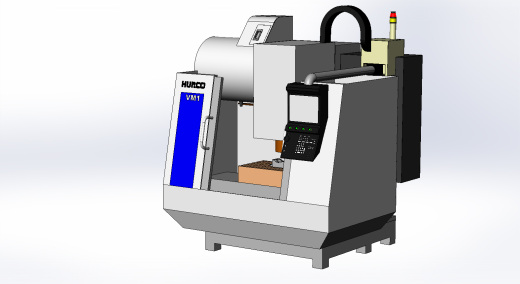 简易Hurco Vm1立式铣床模型3D图纸 solidworks设计 附STEP IGS等缩略图