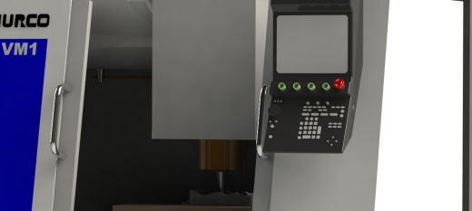 简易Hurco Vm1立式铣床模型3D图纸 solidworks设计 附STEP IGS等缩略图