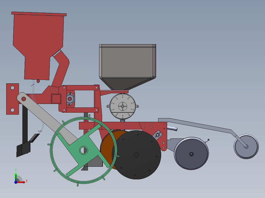 免耕播种机设计sw三维SW2016带参