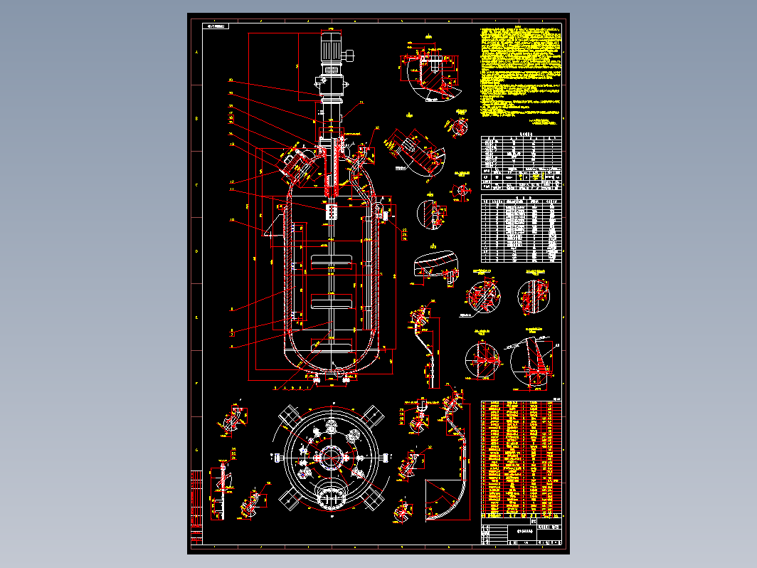 磁力高压反应釜cad图CAD设计图