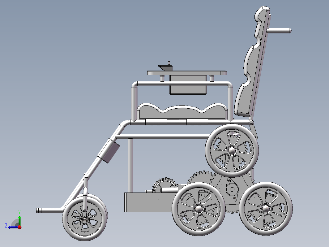 行星轮爬楼轮椅设计 