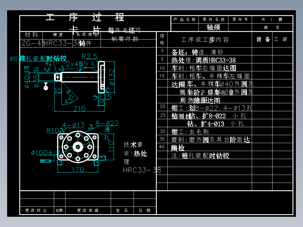 轴颈的加工工艺