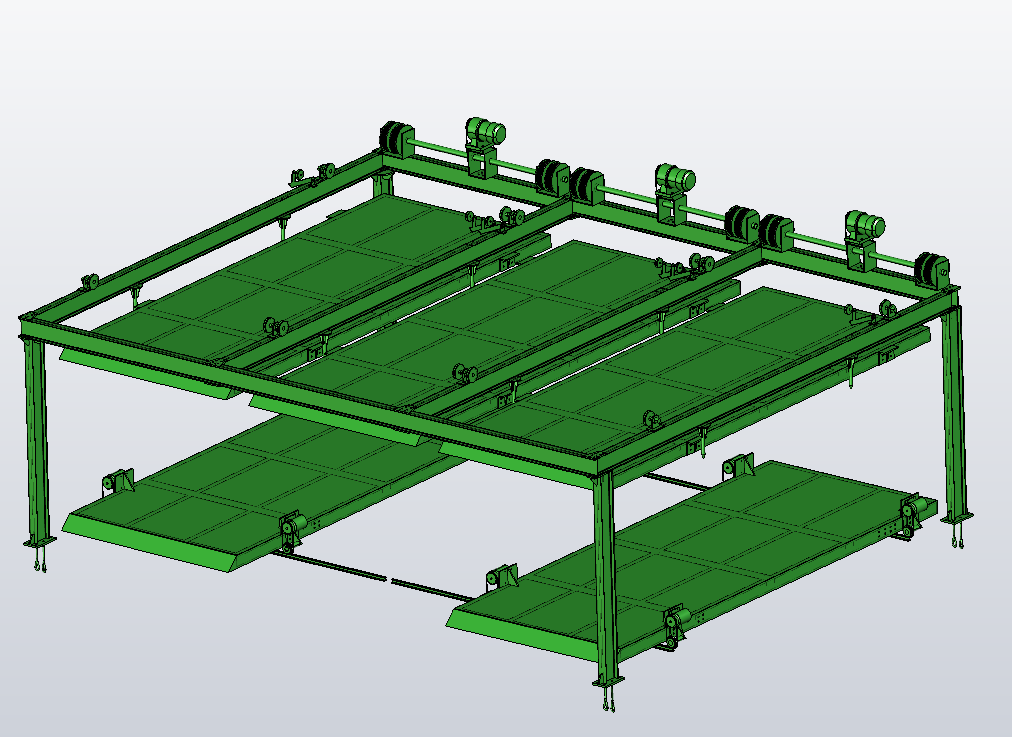 升降横移式立体停车库的升降传动系统设计三维UG6.0无参+CAD+说明