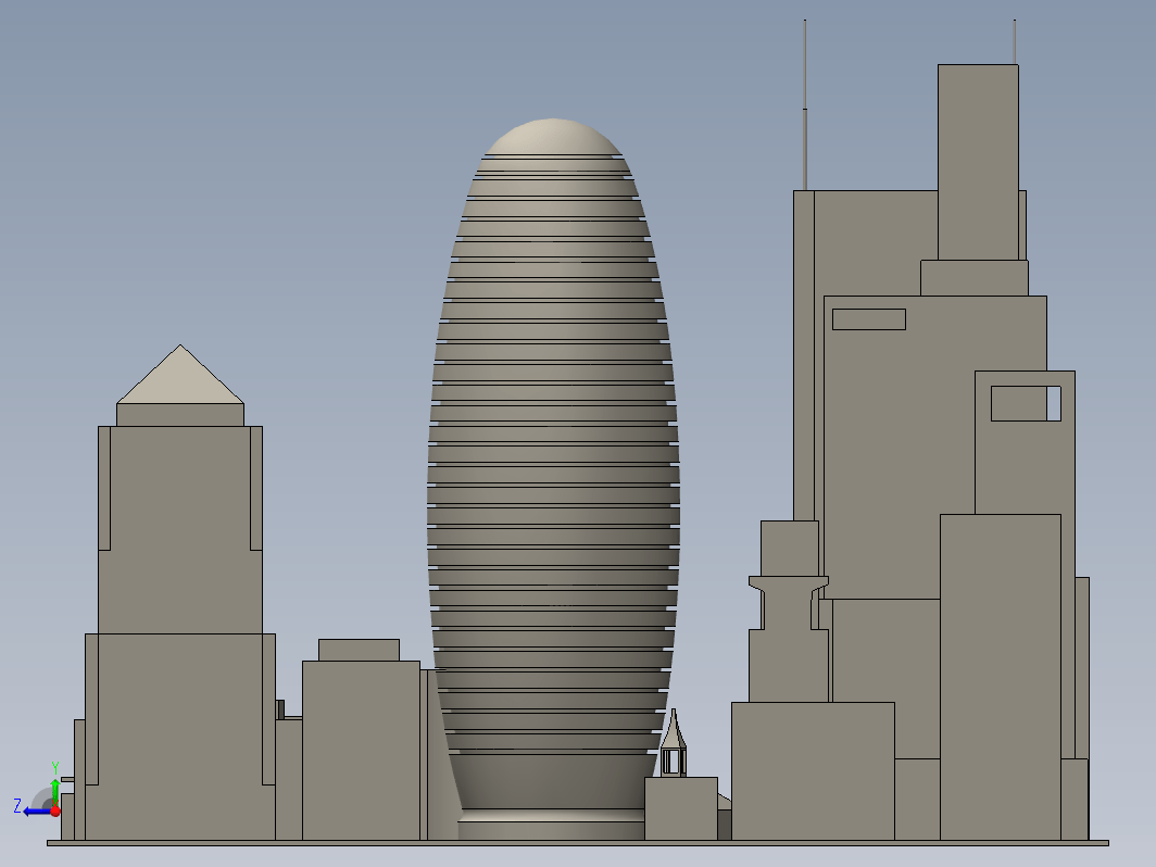 城市高楼大厦一角