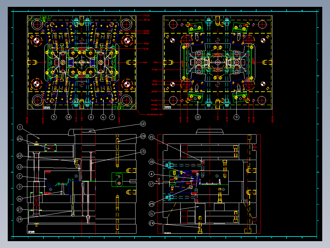 模具结构图—045斜行位