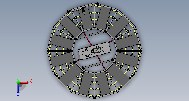 旋转式立体车库设计3D图纸方案sw模型