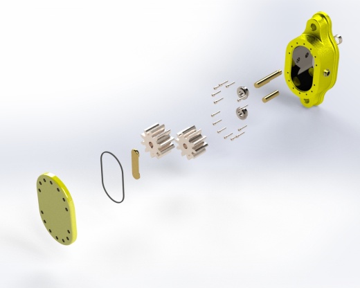 gear-pump齿轮泵 爆炸图
