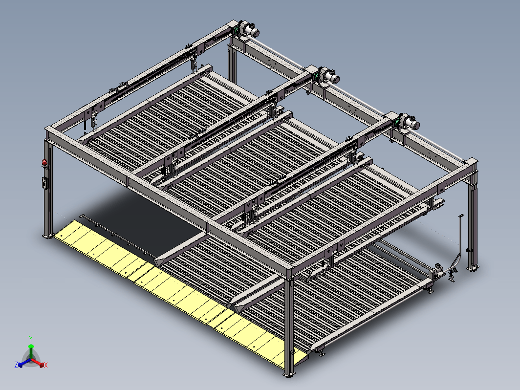 二层升降横移停车设备模型