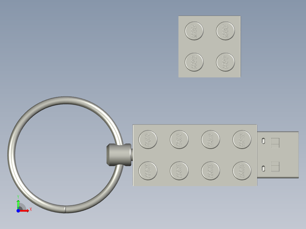 电脑硬盘 lego-usb-disk STP