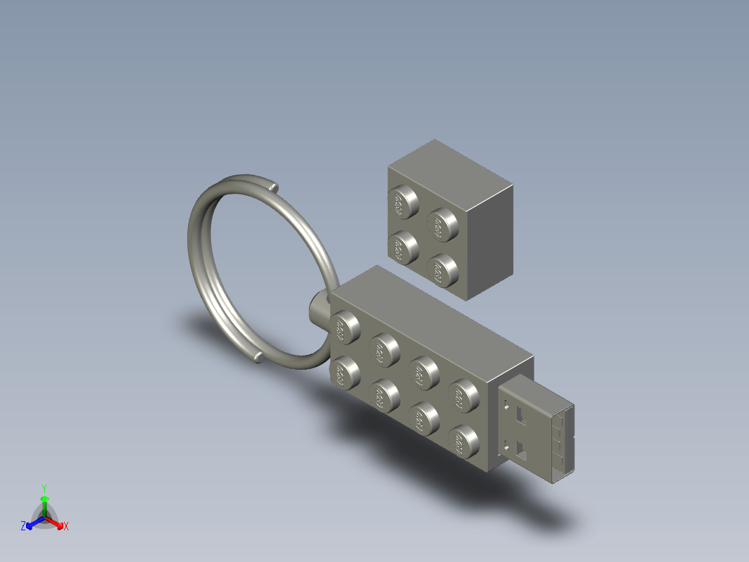 电脑硬盘 lego-usb-disk STP