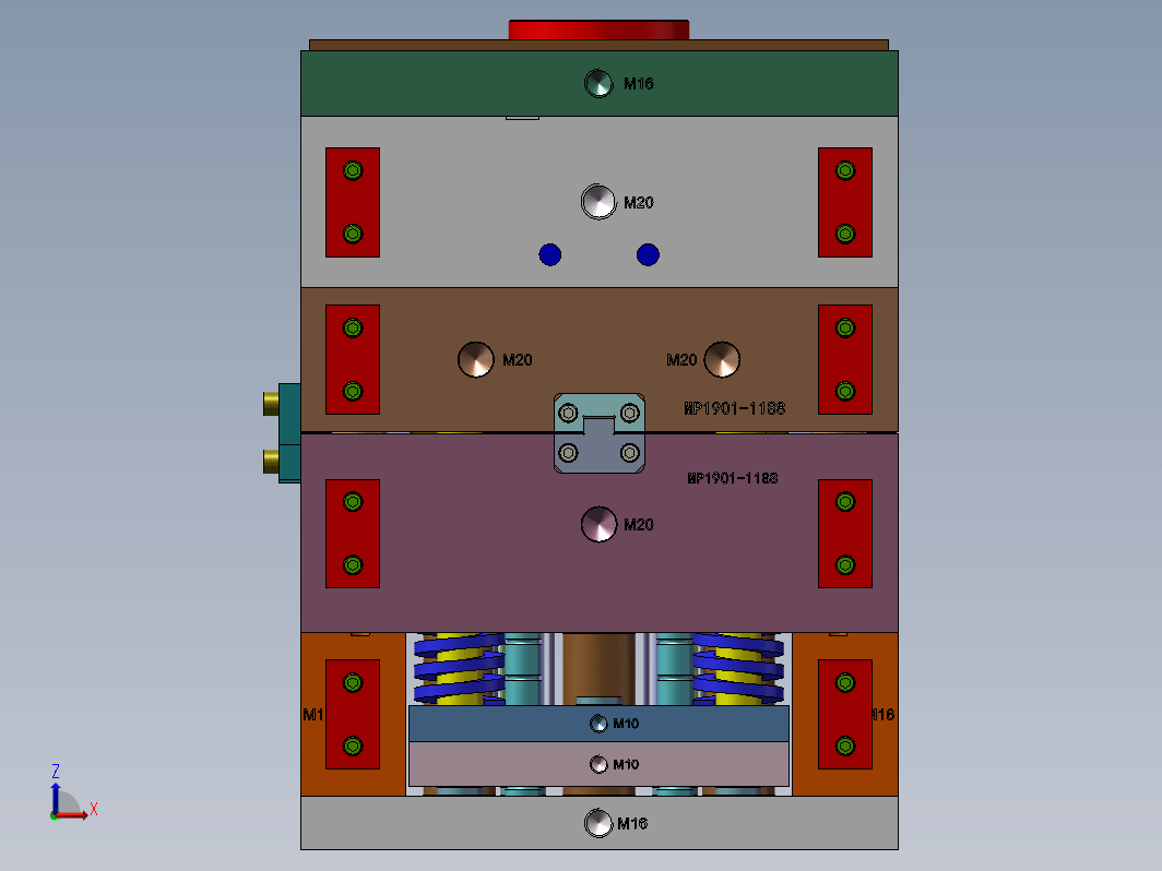 刷架二次注塑模具