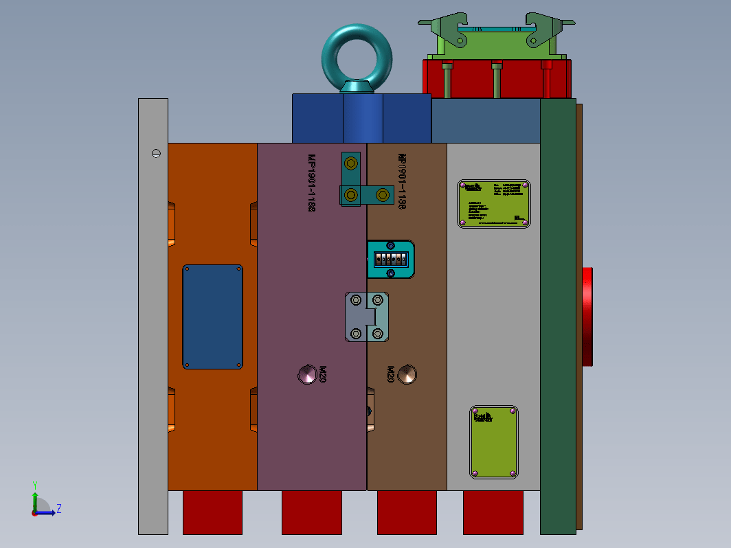 刷架二次注塑模具