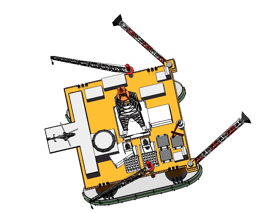 海上钻井平台布局设计三维SW2014无参