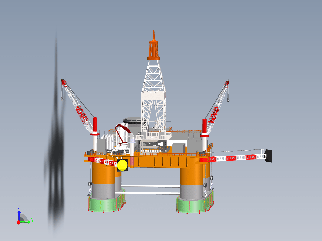 海上钻井平台布局设计三维SW2014无参