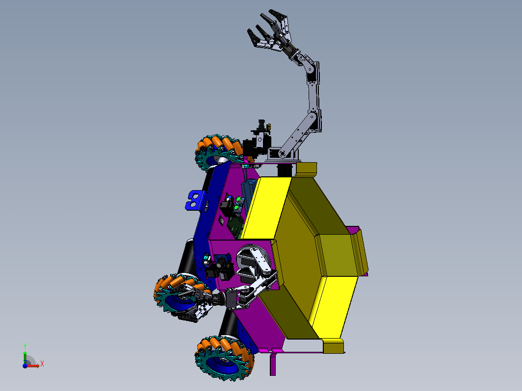 Raspberry树莓派麦克纳姆轮机械手小车