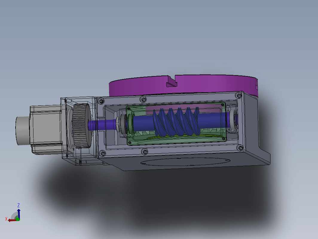 数控机床蜗轮蜗杆回转工作台3D图