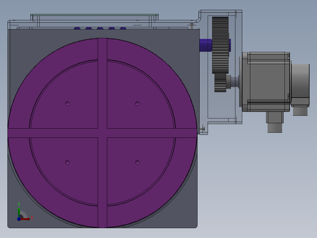 数控机床蜗轮蜗杆回转工作台3D图