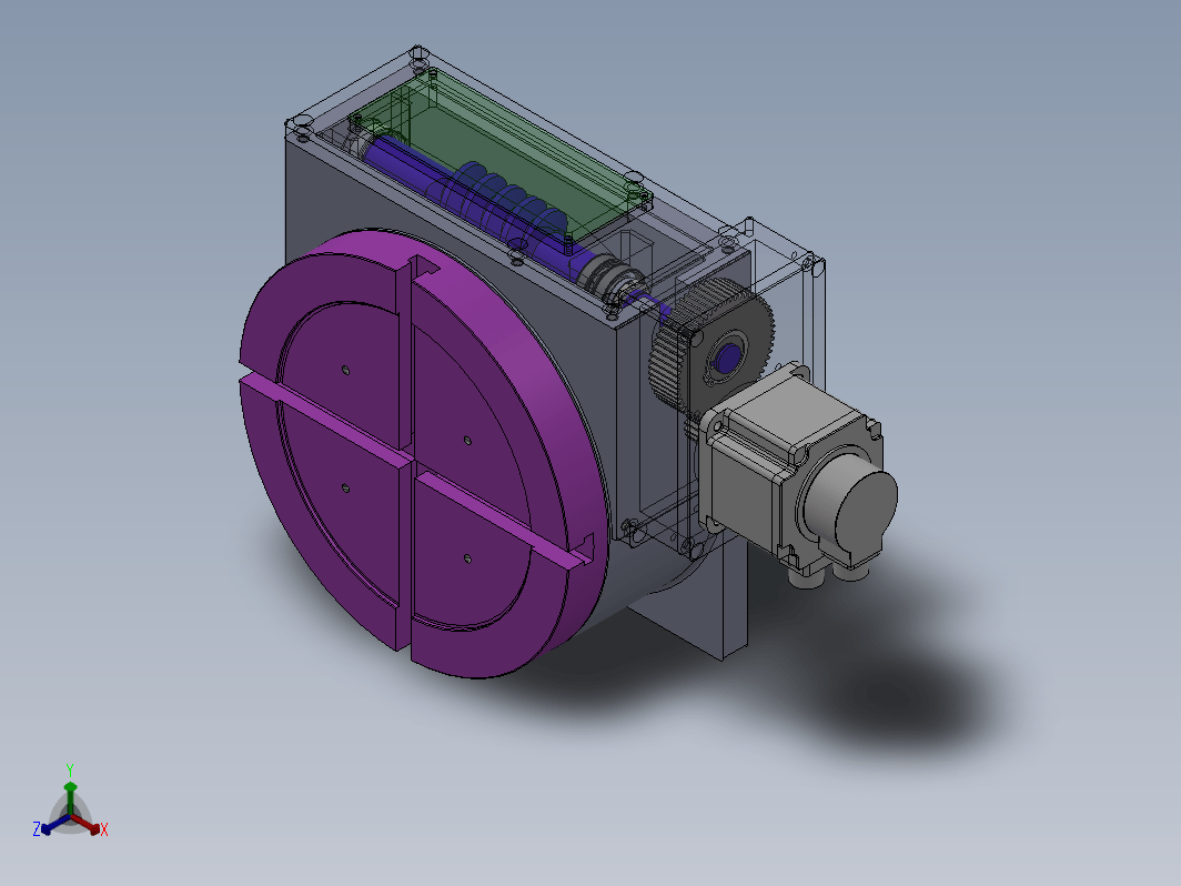 数控机床蜗轮蜗杆回转工作台3D图