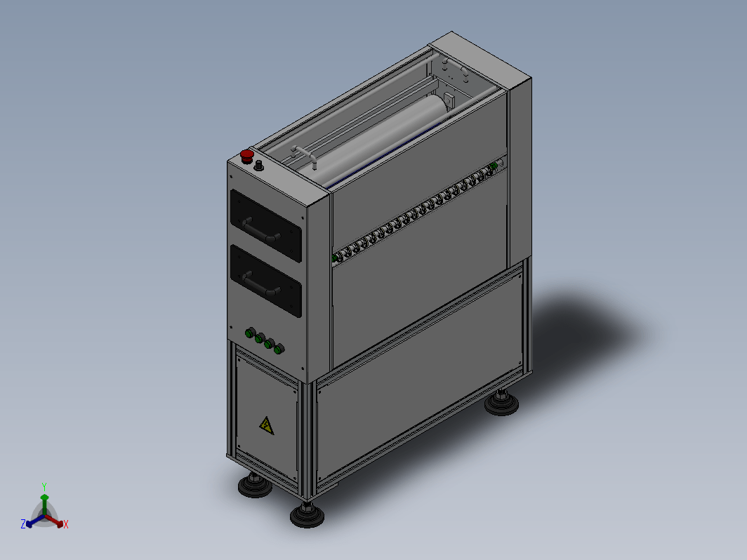 PCB线路板清洁机粘尘机设备图纸3D模型三维SW2012带参