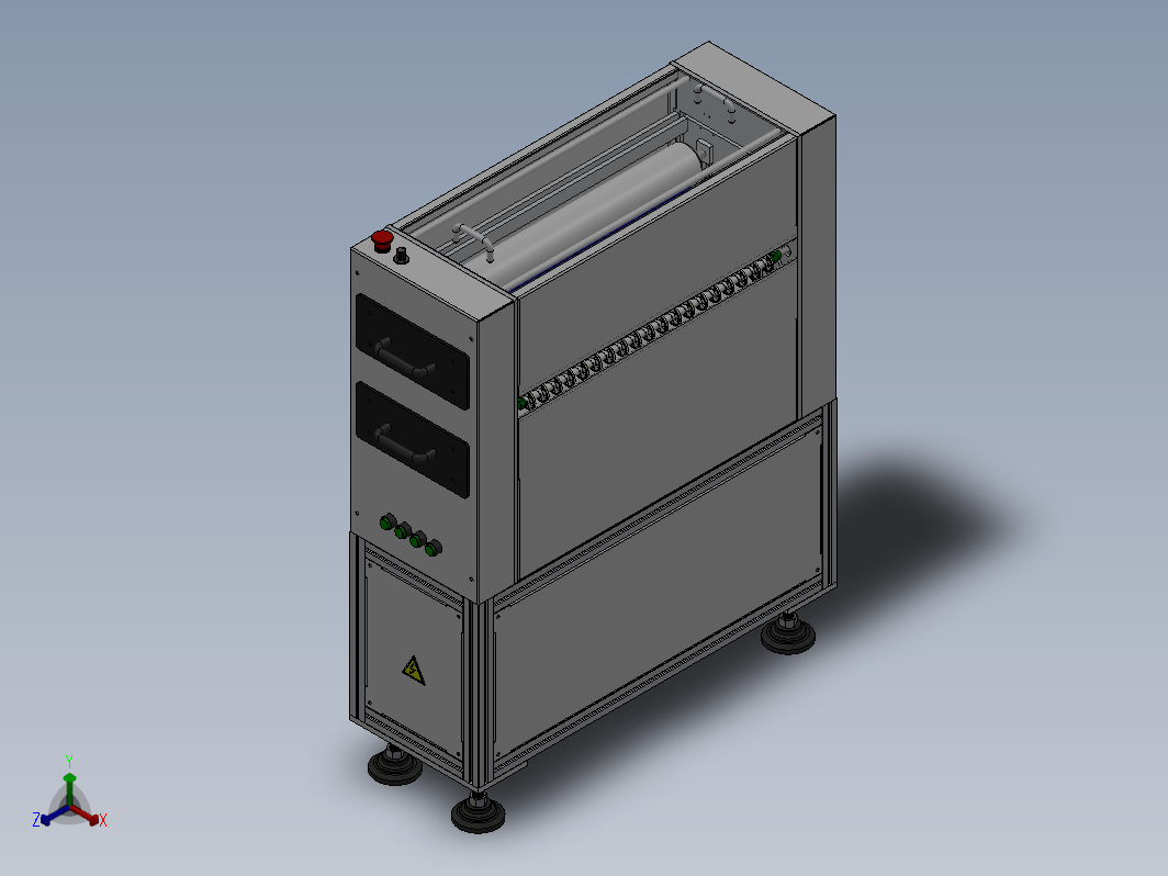 PCB线路板清洁机粘尘机设备图纸3D模型三维SW2012带参