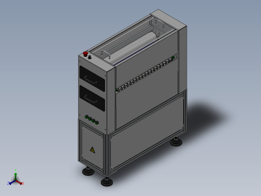 PCB线路板清洁机粘尘机设备图纸3D模型三维SW2012带参缩略图
