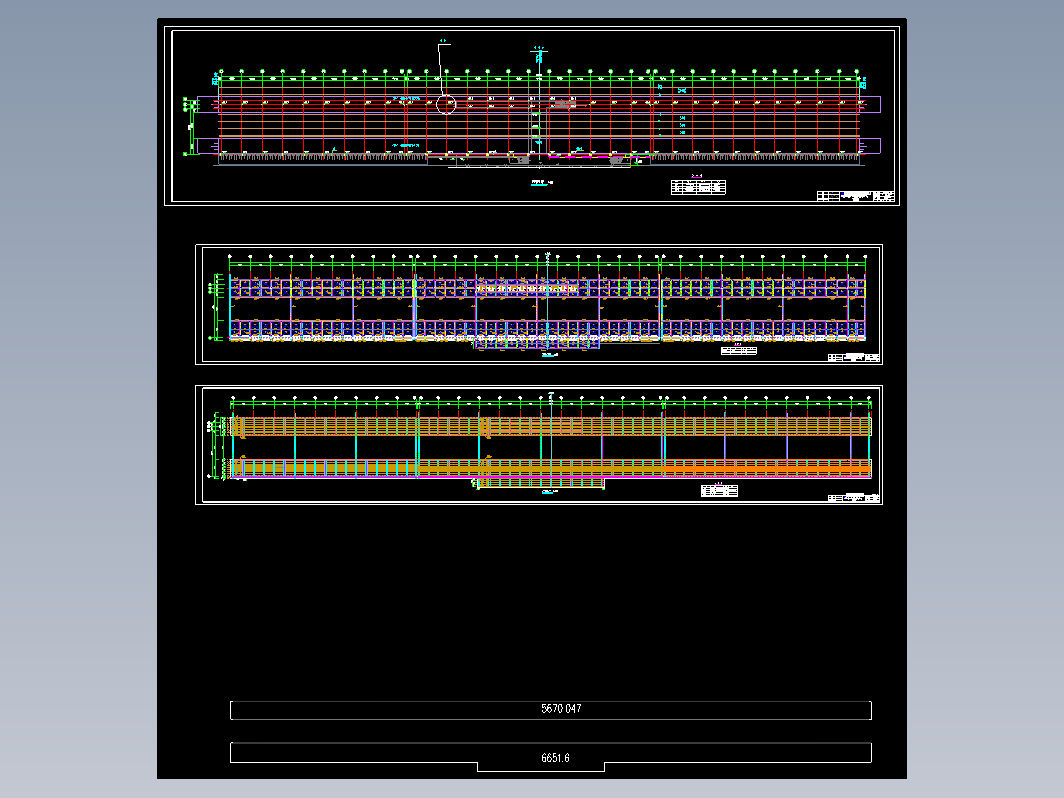 温州至福州铁路站台钢结构CAD图3