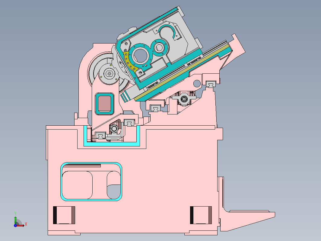 数控车床斜床身机床模型