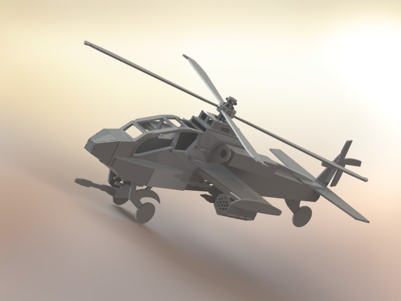 阿帕奇直升机(Apache Helicopter)拼装模型