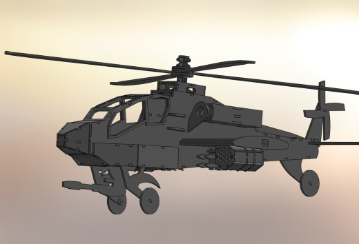 阿帕奇直升机(Apache Helicopter)拼装模型缩略图