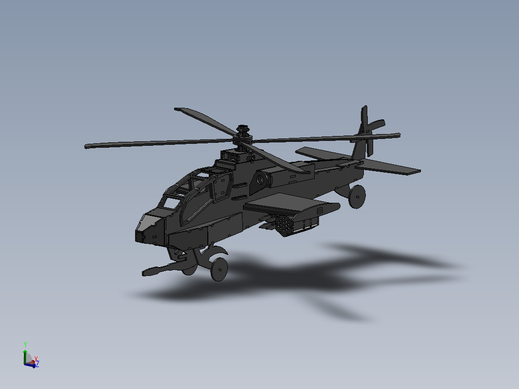 阿帕奇直升机(Apache Helicopter)拼装模型