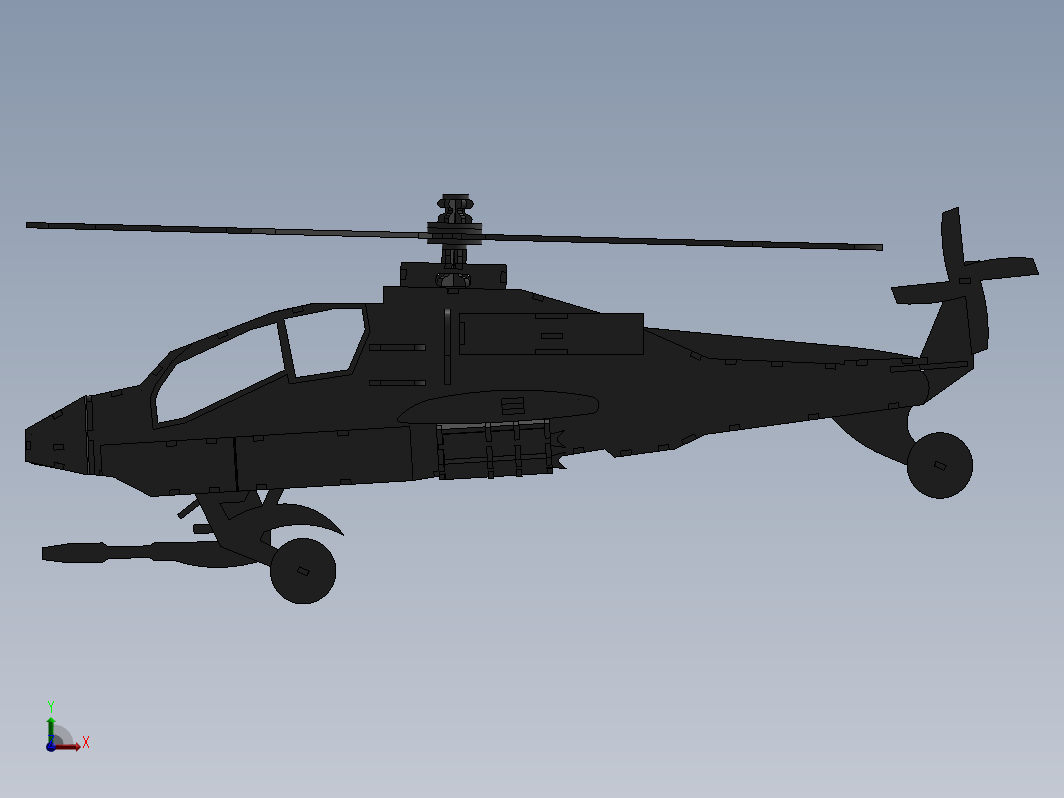 阿帕奇直升机(Apache Helicopter)拼装模型