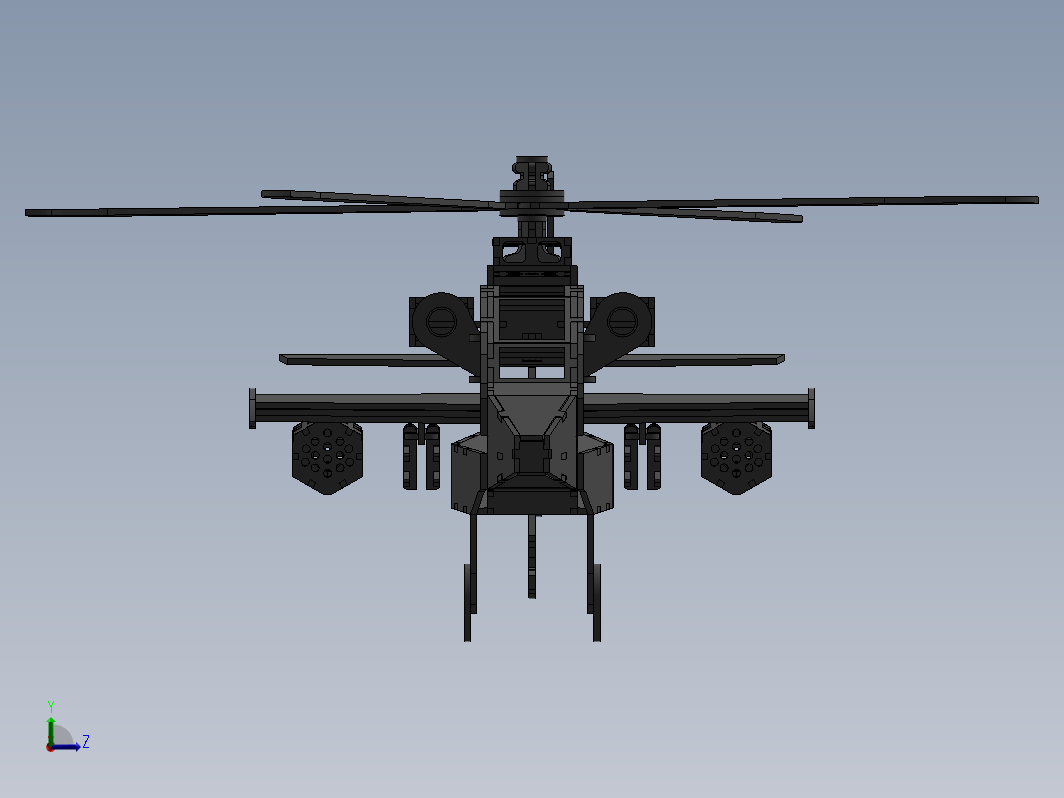 阿帕奇直升机(Apache Helicopter)拼装模型