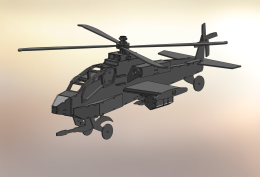 阿帕奇直升机(Apache Helicopter)拼装模型缩略图