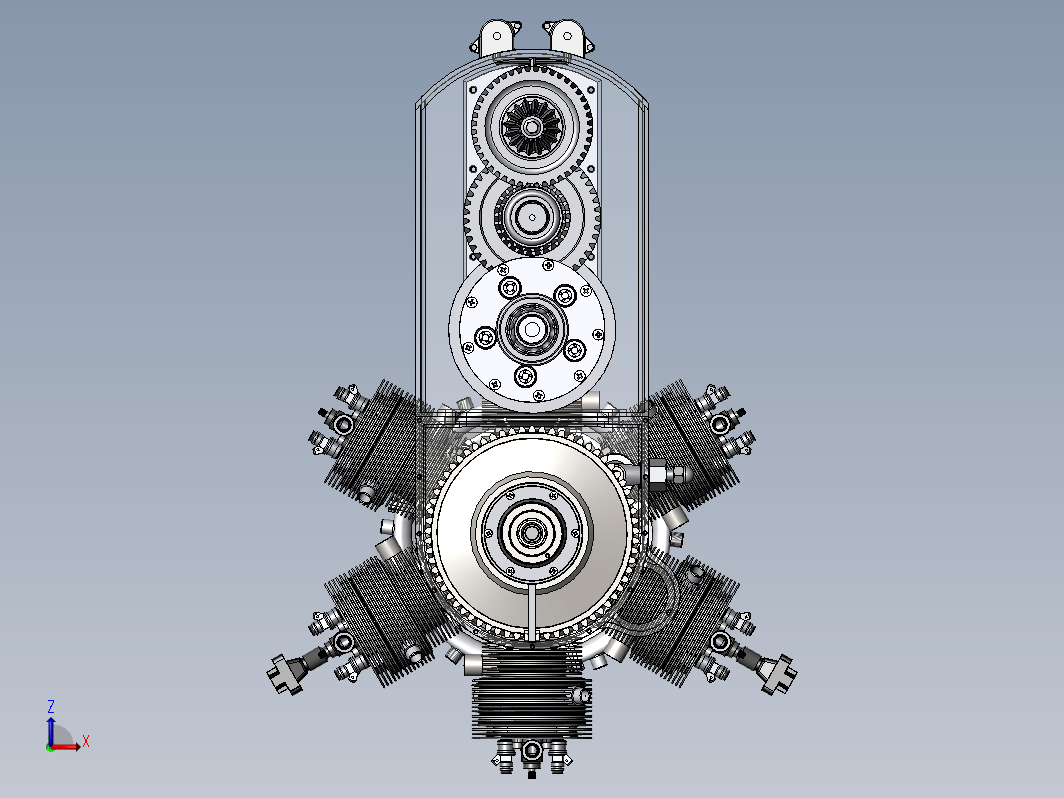 两轴传动星形发动机