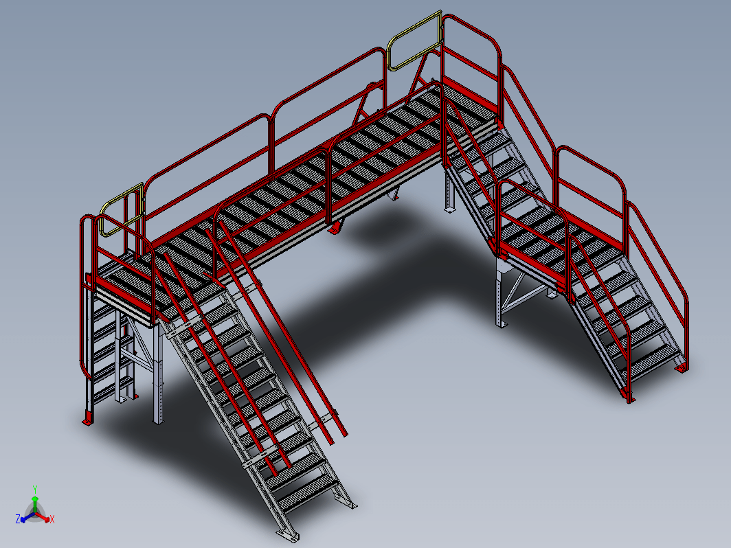 钢结构展台 楼梯平台