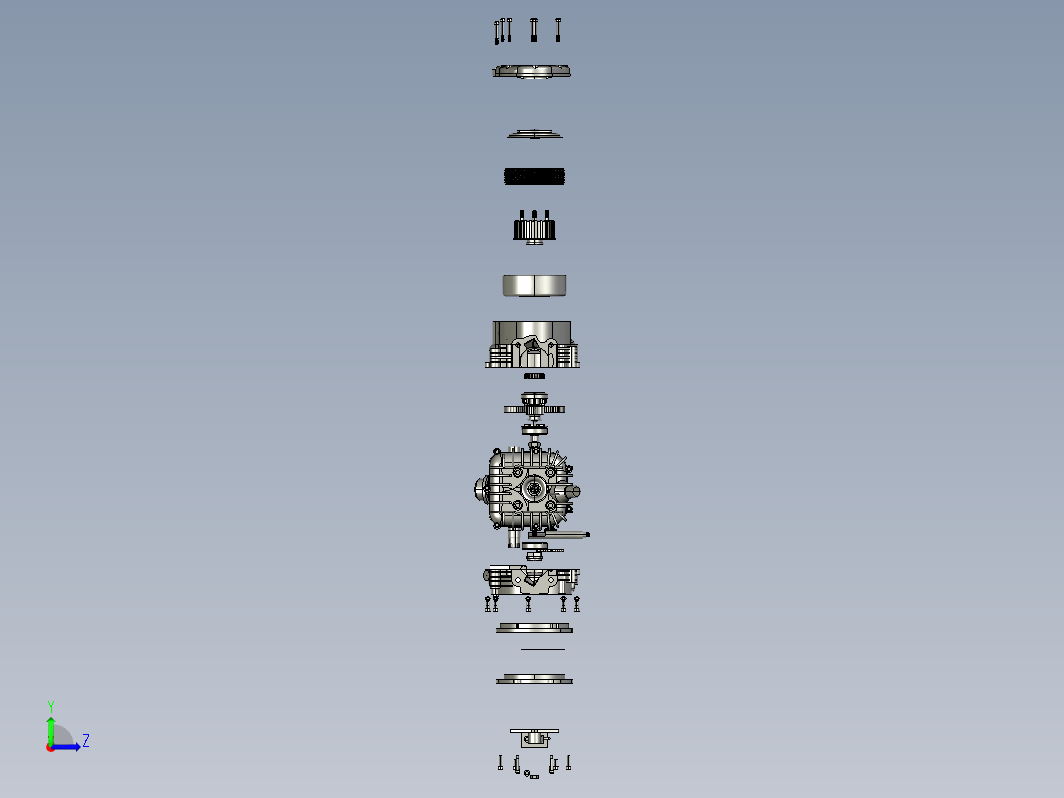 50CC赛车发动机爆炸模型造型