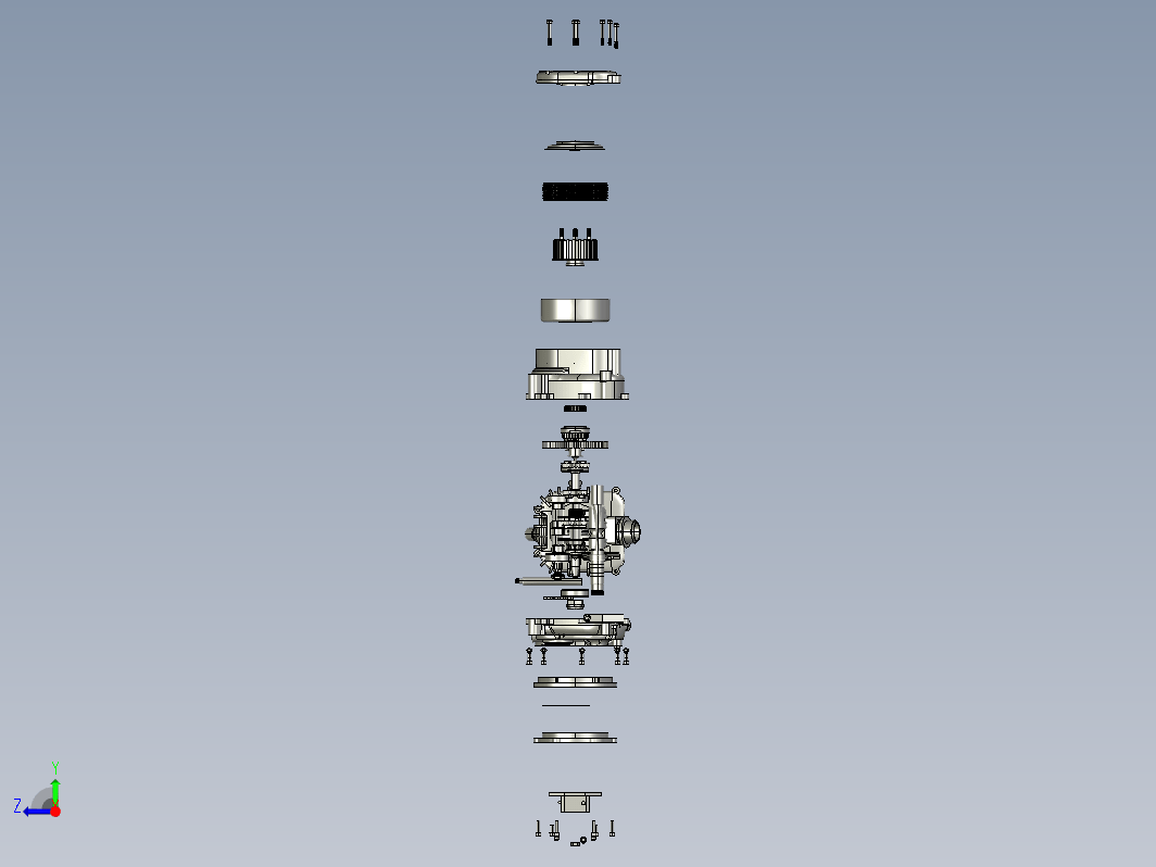 50CC赛车发动机爆炸模型造型