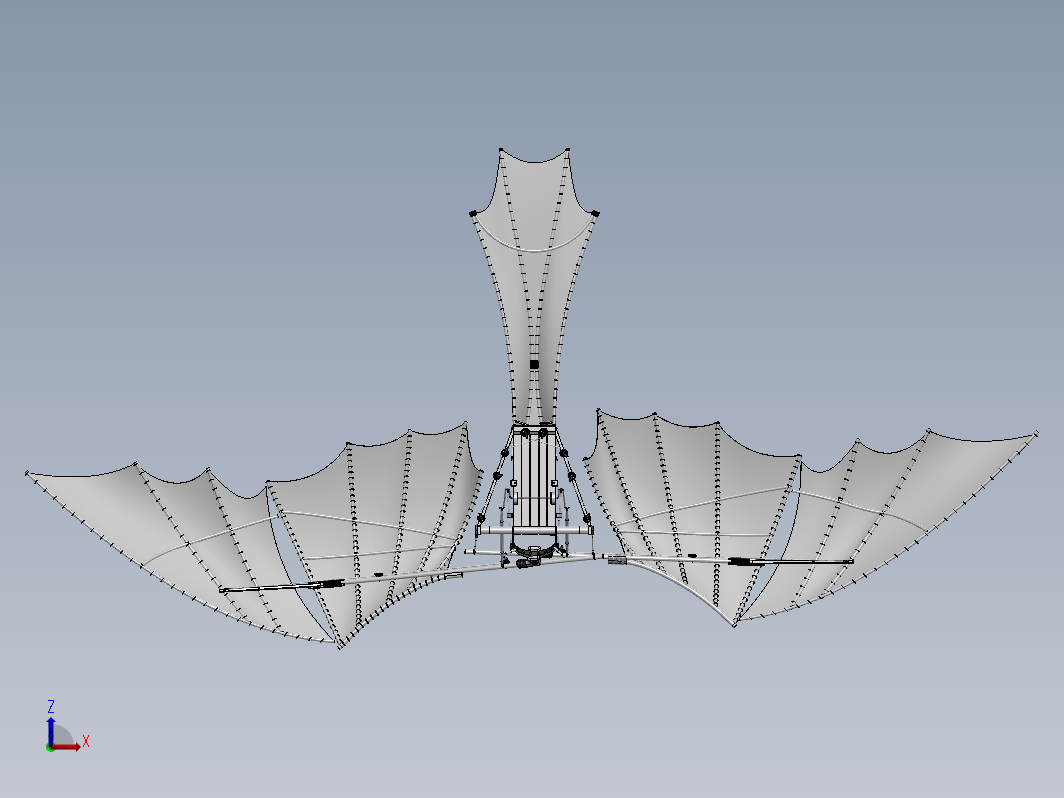 达芬奇设计的扑翼飞鸟
