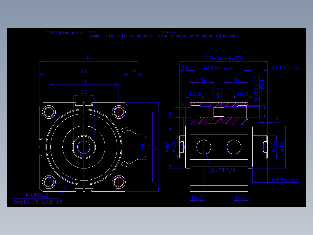 SDA气缸 83-SDAD-80-SN