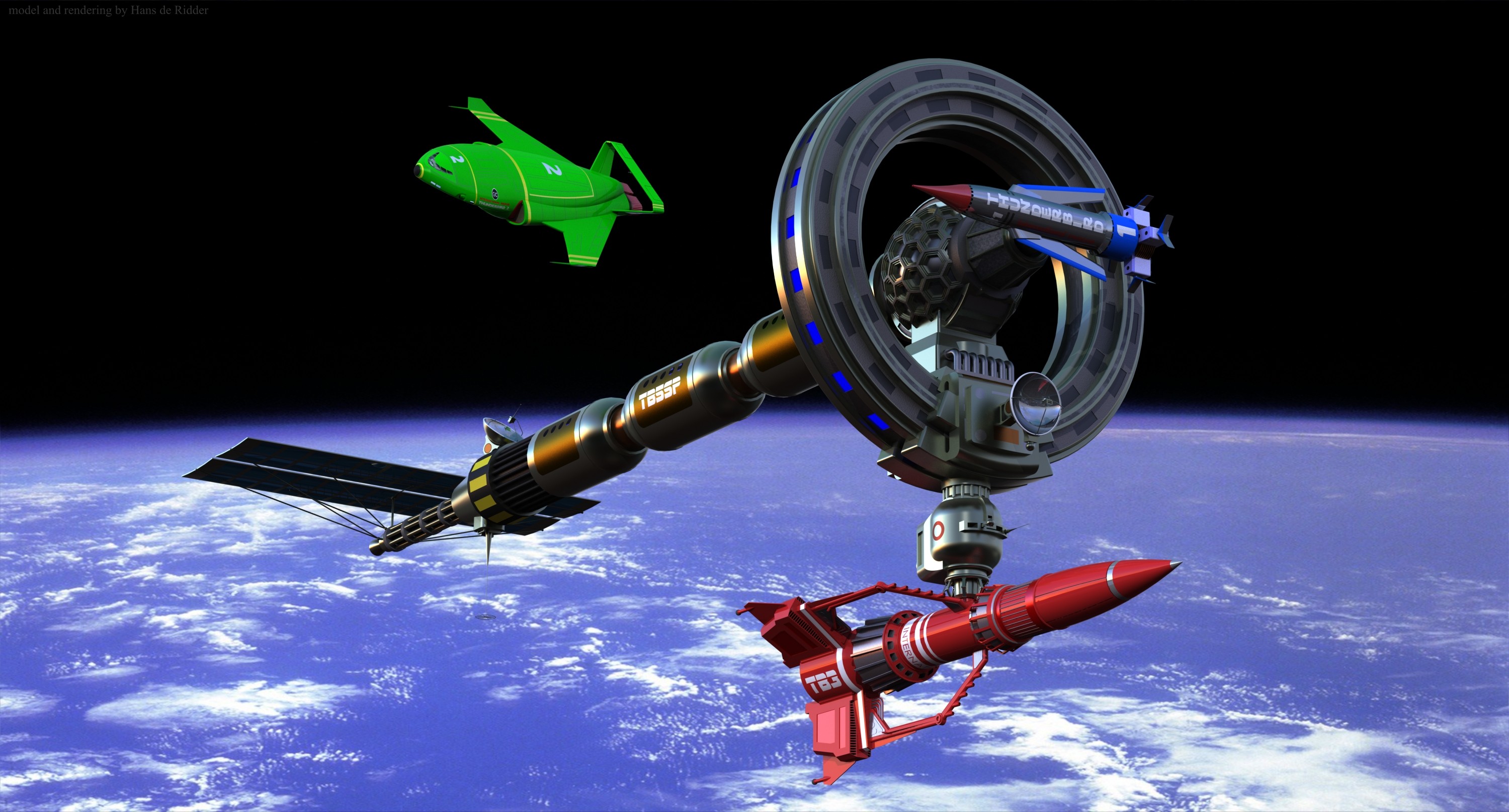 Spacestation TB5-SP空间站太空站模型