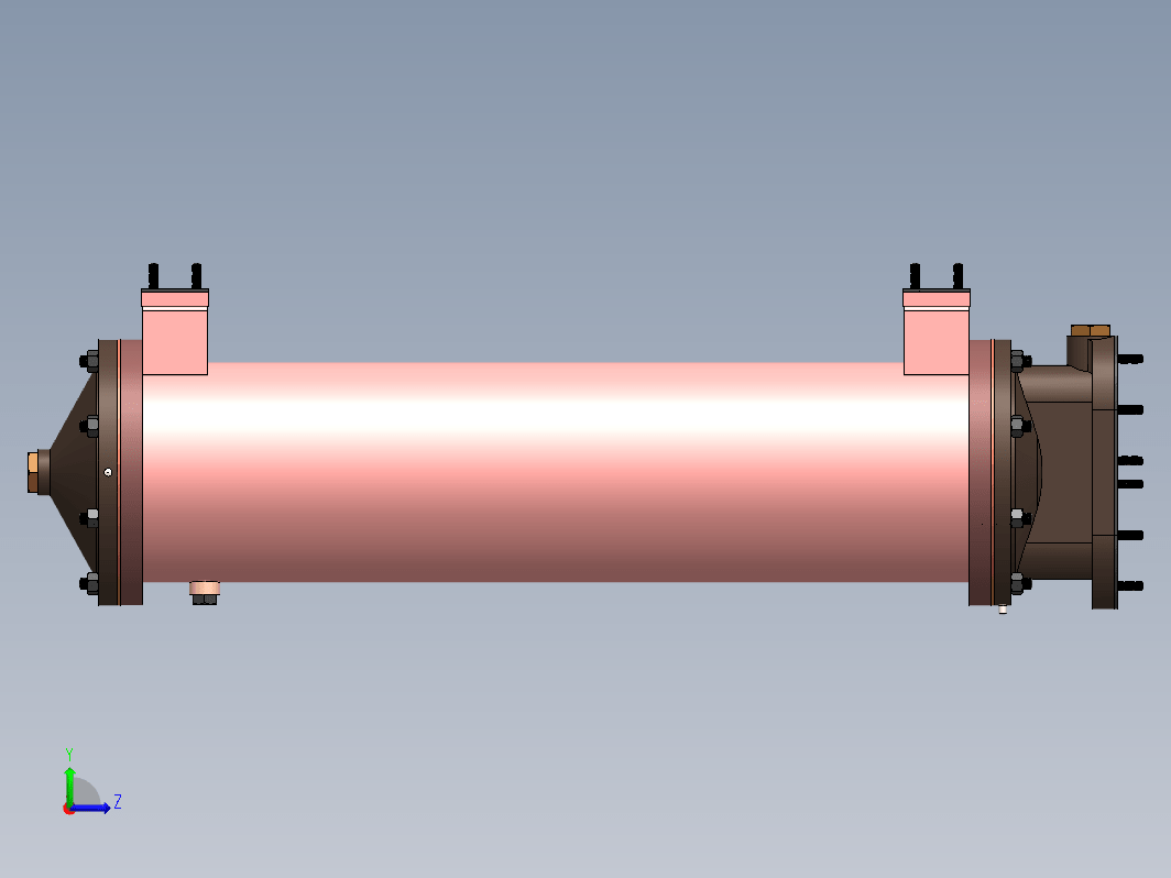 船舶水冷器三维SW2020带参